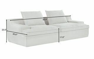 Nimbus - Oversized Full Foam 4 Seater Couch For Living Room Upholstered In Soft, Wide Armrests