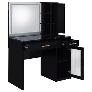 Kerr - 2 Drawer Makeup Vanity Table With Mirror And Stool