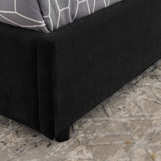 Storage Upholstered Hydraulic Platform Bed With Integrated Headboard