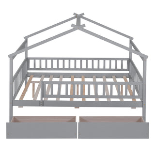 House Bed With 2 Drawers