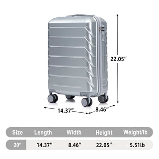 Hard Shell Travel Luggage With Scratch Resistant Surface