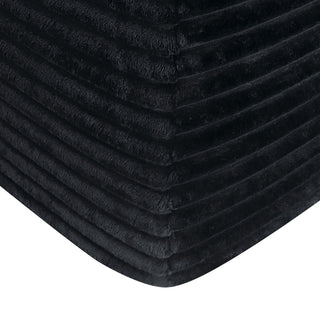 Convertible Chaise Lounge Chair & Wide Armrest & Throw Pillows - Black
