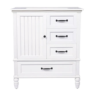 30" Bathroom Vanity With Sink, 3 Drawers, Adjustable Feet