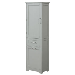 Tall Freestanding Bathroom Storage Cabinet With Adjustable Shelf And 2 Drawers