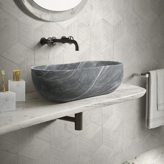 Bathroom Vessel Sink With Wavy Design