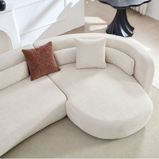 Curved Sectional Sofa, L - Shape Modular Chaise