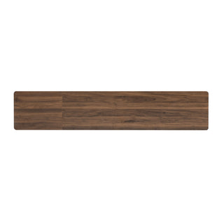 78" TV Stand For 85" TVs With Fluted Doors, Open Shelf, Cable Management - Walnut