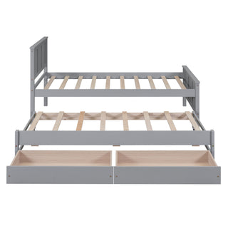 Platform Bed With Trundle And Drawers