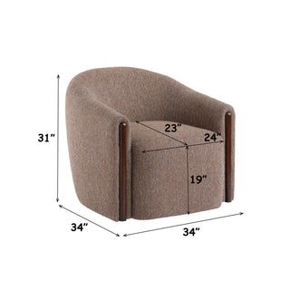 Ballona - Accent Chair With Swivel - Brown
