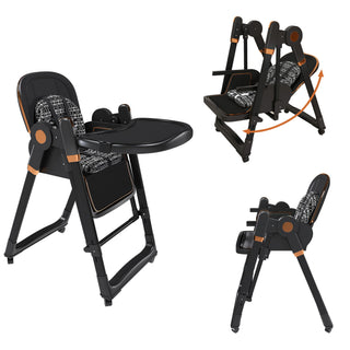 Convertible Baby High Chair To Rocker With 5 Point Harness