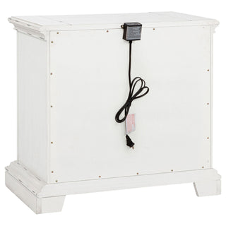 2 Drawer Nightstand With Dual USB Charging Ports - Vintage