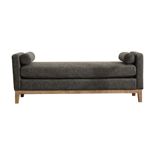 Upholstered End Of Bed Bench With Arms & 2 Bolsters For Bedroom