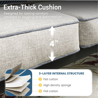 Patio Furniture Set, Coffee Table And Cushions For Backyard