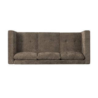 3 Seater Sofa With Square Arms, Tufted Pillow Back For Living Room