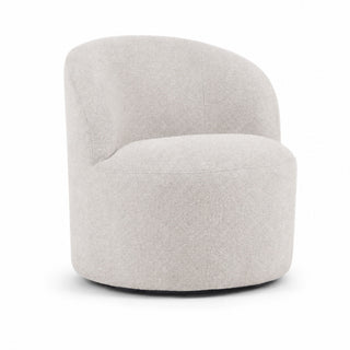 Upholstered Barrel Accent Chair For Living Room - White