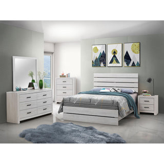 Slatted Headboard Panel Bed
