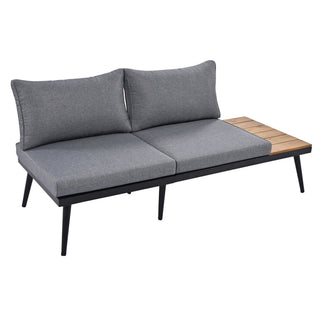 Modern Outdoor Sectional Sofa Set With Nesting Coffee Tables