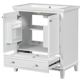 Modern Bathroom Vanity With Sink Combo, Multi Functional Cabinet With Doors And Drawer