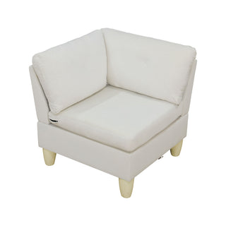 Modular L - Shaped Sectional Sofa 6 Seater 4 Piece Couch With Chaise