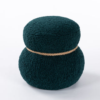 Snowman Stool With Cushion And Solid Wood Frame