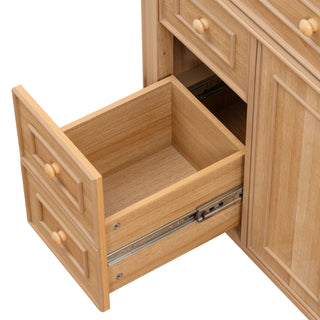 Bathroom Vanity With Sink, 3 Drawers & 2 Doors