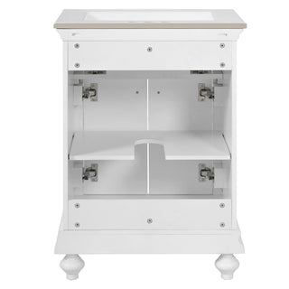 Modern Bathroom Vanity With Tip-Out Drawer And Soft-Close Hinges