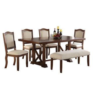 Dining Table With Leaf And Unique X Design Base - Cherry