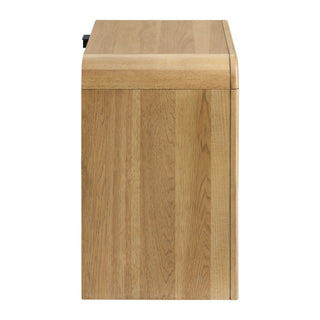 2 Drawer Nightstand With USB Charging - Brown