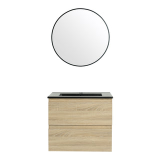Wall Mounted Bathroom Vanity With Sink, 2 Soft Close Drawers
