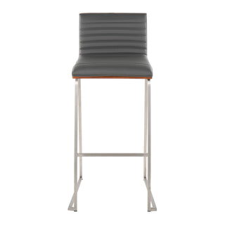 Mason Mara - Contemporary Fixed Height Barstool (Set of 2)