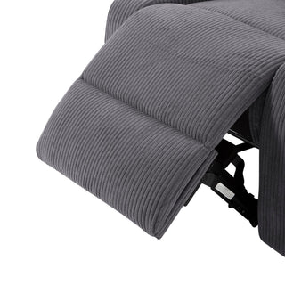 Adjustable Manual Recliner, Ergonomic Lounge Chair With Phone Holder And 2 Cup Holders