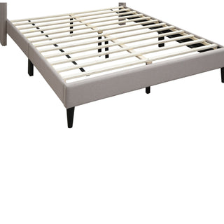 Platform Bed With Diamond Tufted Headboard
