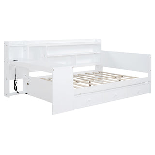 Daybed With 3 Drawers USB Ports And Desk