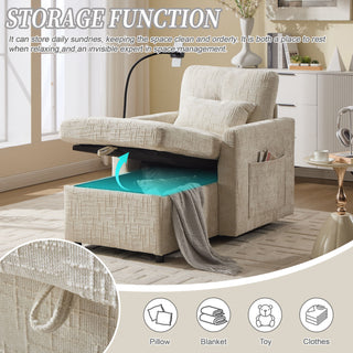 Multifunctional Recliner Sofa With Storage And Phone Bracket