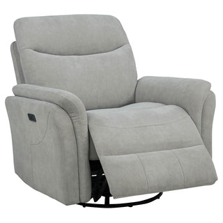 Beacon - Power Swivel Recliner With USB Charging And Adjustable Recline