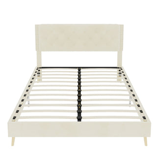 Upholstered Bed With Tufted Headboard