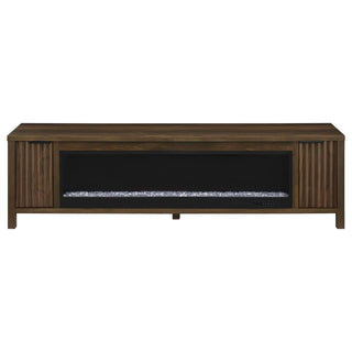 Alamitos - Electric Fireplace TV Stand With Flame Visualizer - Pine Wood