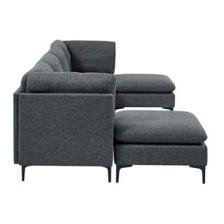 Upholstered Modular Sectional & Tall Legs