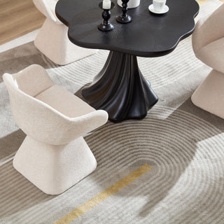 180° Rotating Accent Chair For Living Room - Beige