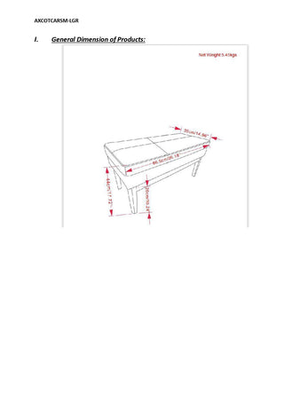 Carlson - Ottoman Bench, Mid Century Design