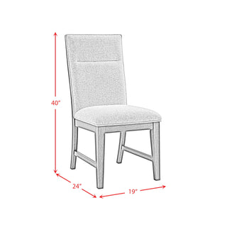 Axel - 5 Piece Standard Height Dining Set (Round Table And Four Fabric Chairs) - Espresso / Light Gray