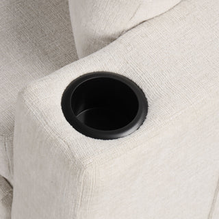 Modern U-Shaped Sectional Sofa Convertible Pull-Out Sofa Bed With USB Ports And Cup Holders