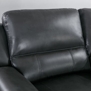 Power Reclining Sectional Sofa With 3 Adjustable Recliners, USB Ports & Cup Holders, Oversized Seating For Living Room - Black