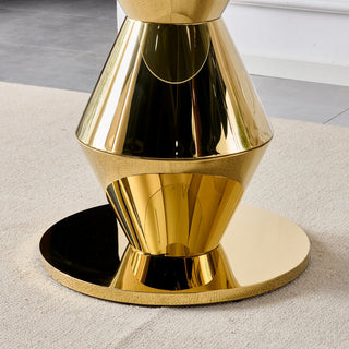 Round Dining Table - Gold