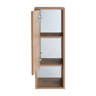 10" Wall Mounted Storage Cabinet, Bathroom Cabinet With Soft Close Door - Imitative Oak