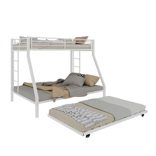 Bunk Bed For Kids, Convertible Frame With Ladders & Guardrail