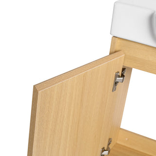 Wall Mounted Bathroom Vanity With Sink & Soft Close Door
