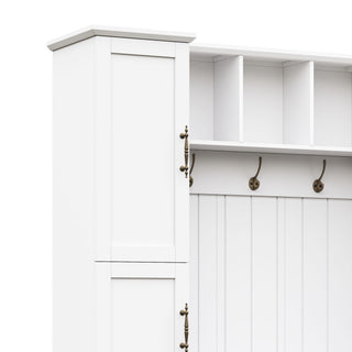Hall Tree With 4 Side Cabinets