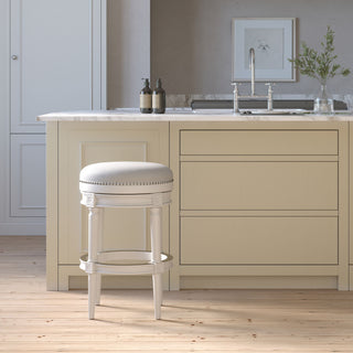 Rustic Elegance Backless Swivel Stool