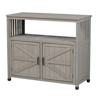 Patio Bar Table Set With Storage
